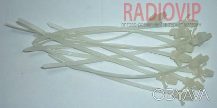 Стяжки с дюбелем 100х2,5 белые служат для стягивая жгута проводов диаметром до 2. . фото 1