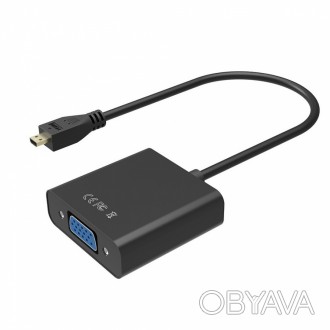 Конвертер micro HDMI (папа) на VGA (мама) поможет конвертировать сигнал высокой . . фото 1