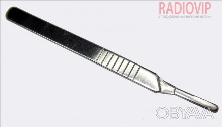 Ручка для скальпеля скруглённая изготовлена из высококачественной нержавеющей ст. . фото 1