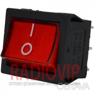 Переключатель широкий с подсветкой MIRS-202-4 ON-ON красного цвета предназначен . . фото 1