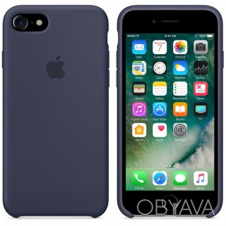 Стильный и удобный чехол Apple Silicone Case для iPhone 7/8 Midnight Blue был ра. . фото 1