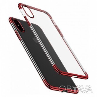 Идеальный формат защиты для новых iPhone X
Пластиковый прозрачный чехол с красны. . фото 1