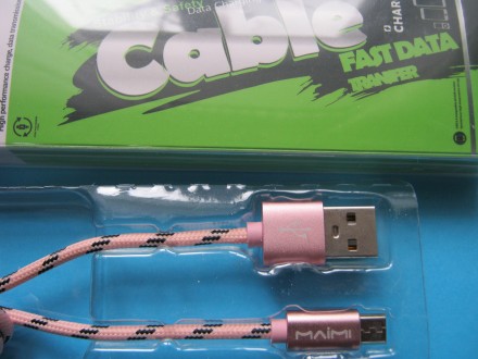 Прочный качественный кабель USB - micro USB.
Назначение-для зарядки и передачи . . фото 3