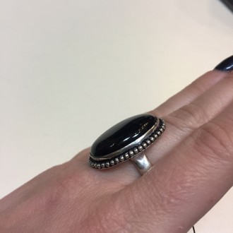 Предлагаем вам купить кольцо с натуральным соколиным глазом питерситом в серебре. . фото 4