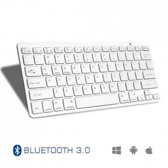 Стильная и компактная беспроводная bluetooth клавиатура с плоскими разделенными . . фото 4