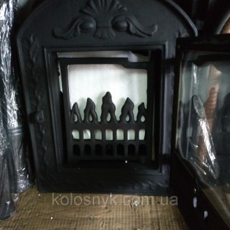 
Печные чугунные дверцы со стеклом
Дверцы печные со стеклом "VEGA", украшенные к. . фото 7