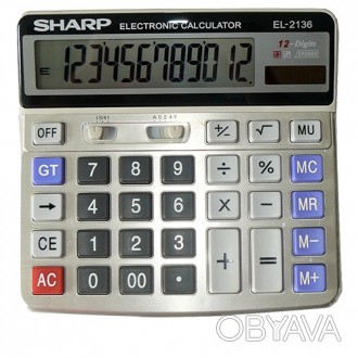 Калькулятор Sharp 2136 - удобный настольный калькулятор поможет вам производить . . фото 1
