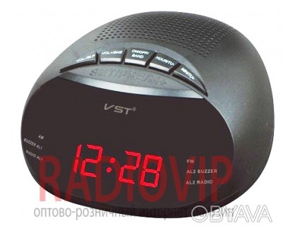 Часы сетевые 901-1 красные, радио FM представляют собой электронное устройство п. . фото 1