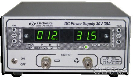Лабораторный блок питания BVP Electronics 30V 30A RS-232 (1.0-30V; 0.3-30A) - Ла. . фото 1