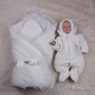 Набор на выписку для новорожденных "Шарлота+Brilliant Baby" (айвори)
Теплый велю. . фото 1