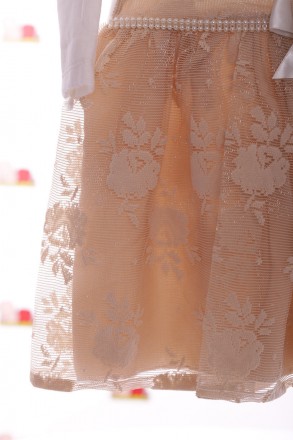 Платье с бантиком.
Производитель- Турция
Нарядное ажурное платье с длинным рукав. . фото 4
