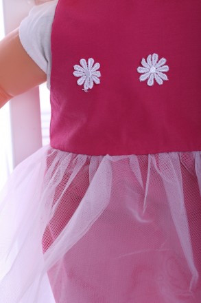 Платье с ромашками, розовый
Производитель- Турция
Нарядное фатиновое платье для . . фото 4