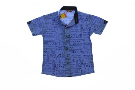 Рубашка с Буквами.
Производитель- Турция.
Рубашка для мальчика, с коротким рукав. . фото 2