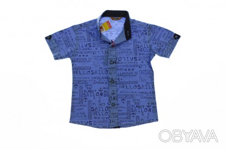 Рубашка с Буквами.
Производитель- Турция.
Рубашка для мальчика, с коротким рукав. . фото 1