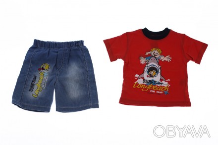 Футболка+шорты Акула
Производитель-Турция
Отличный летний комплект для мальчиков. . фото 1