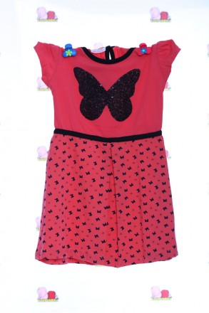 Платье с бабочкой ,цвет красный
Производитель- Турция
Нарядное трикотажное плать. . фото 2