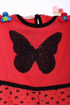 Платье с бабочкой ,цвет красный
Производитель- Турция
Нарядное трикотажное плать. . фото 3