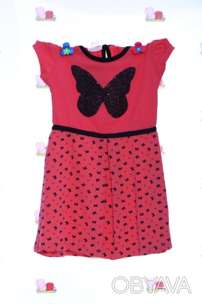 Платье с бабочкой ,цвет красный
Производитель- Турция
Нарядное трикотажное плать. . фото 1
