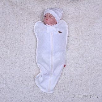 Кокон для новорожденных Нежность (айвори)
Нарядная легкая евро пеленка на молнии. . фото 2