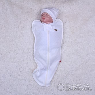 Кокон для новорожденных Нежность (айвори)
Нарядная легкая евро пеленка на молнии. . фото 1