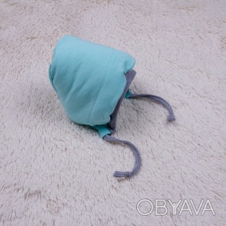 Теплая шапочка для младенца Mini (бирюза)
Зимняя шапочка для новорожденного на з. . фото 1