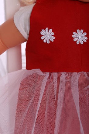 Платье с ромашками, красный
Производитель- Турция
Нарядное фатиновое платье для . . фото 4