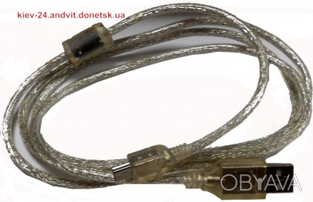 Шнур штекер USB А -штекер mini USB 5pin v2.0, диаметр кабеля-5мм., длина-1м., пр. . фото 1