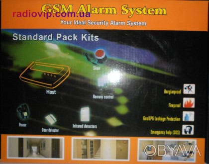 Комплект беспроводной GSM охранной сигнализации GSM 10A. . фото 1