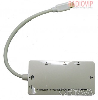 Конвертер MiniDisplayPort в VGA/HDMI/DVI+питание и звук предназначен для подключ. . фото 1