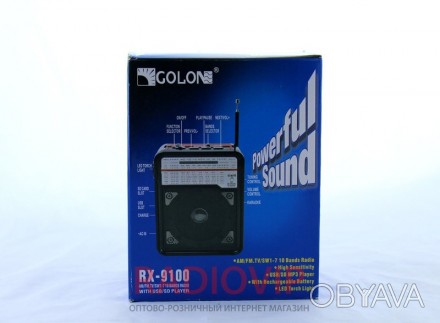 Радиоприёмник GOLON RX-9100 имеет такие 
Технические характеристики:
 -частотный. . фото 1