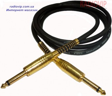 Шнур аудио шт.6,3моно- шт.6,3моно.диам.-6мм. 2м.. Киев. фото 1