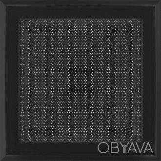 Решетка Oskar черная 22*22 (крашеная)Изогнутая окантовка и поперечная выемка во . . фото 1