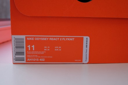 Кроссовки мужские новые в коробке Nike Odyssey React Flyknit 2 ОРИГИНАЛ 100% 
К. . фото 11