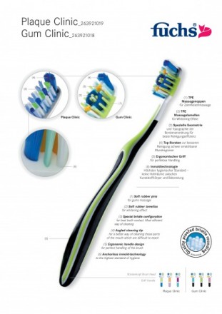 Инновационная зубная щетка fuchs Gum Clinic medium средней степени жесткости с м. . фото 3