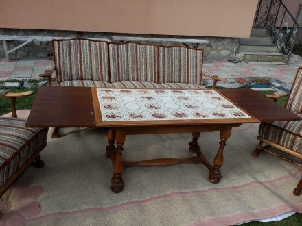 М'який набір на дерев'яному каркасі,стіл підйомний і розкладний, голандський наб. . фото 4