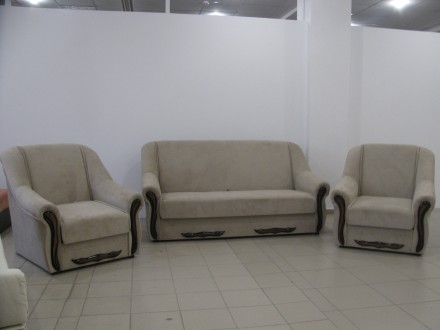Продается новый мягкий комплект: диван раскладной и 2 кресла раскладных. Сделаны. . фото 2
