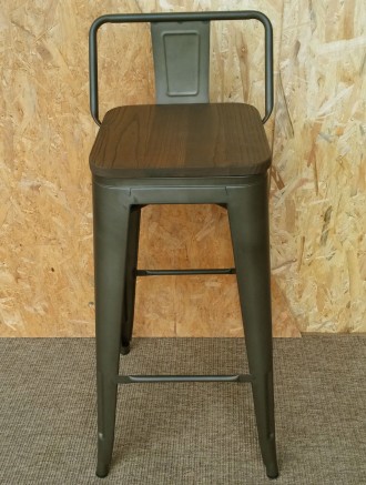 Металлический полубарный стул Tolix MC-011К (Толикс MC-011К), H-660 легендарные . . фото 12