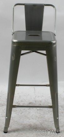 Металлический барный стул Tolix MC-012РG (Толикс MC-012РG), H-760 (гальванизиров. . фото 1