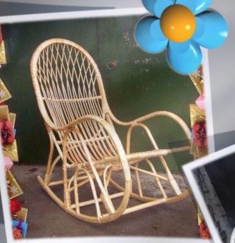 Кресло качалка плетеное из лозы, ручная работа, прекрасный подарок по-любому пов. . фото 3