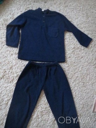 Детская теплая пижамка , темно-синего цвета.. . фото 1
