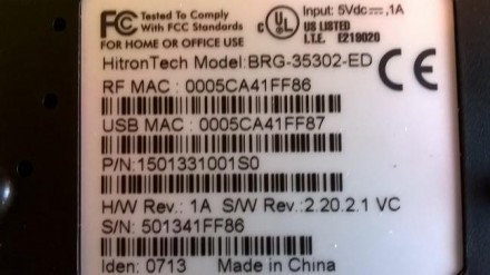 Продам модем, б/у.

Модель: Hitron Tech BRG-35302-ED

RF MAC: 0005CA41FF86
. . фото 6