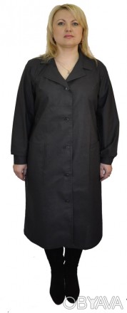 Женский рабочий халат черный предназначен для защиты рабочих от производственных. . фото 1