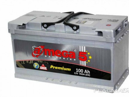 Аккумулятор  A-mega Premium (6 СТ-100-А3, 950 А"+" слева )   М5
Емкость : 100 Ач. . фото 2