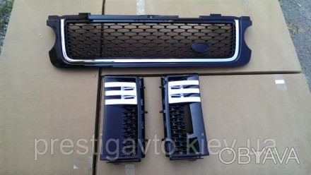 Комплект: решетка радиатора и накладки воздухозаборников в передние крылья Rangе. . фото 1