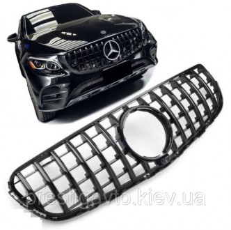 Решетка радиатора Mercedes GLC X253 стиль Panamericana GT (All Black) 
Цвет реше. . фото 2