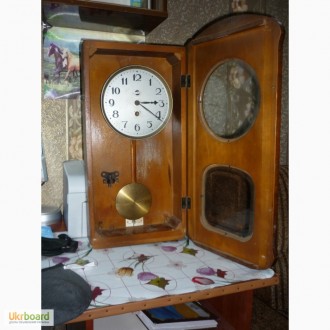 Часы старинные, настенные, механические, деревянные , с маятником, 1000грн. . фото 3