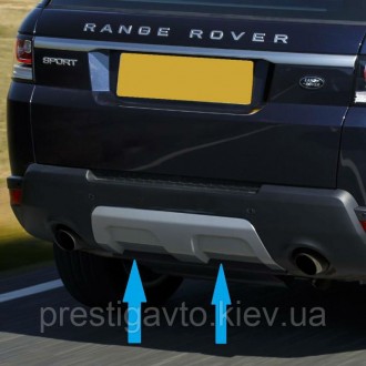 Накладки из нержавеющей стали на передний и задний бампера на Range Rover Sport . . фото 8