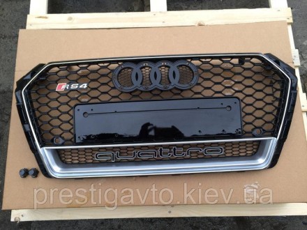  Решетка радиатора на Audi A4 c 2015 годов выпуска в стиле Audi RS4 
Решетка в с. . фото 2