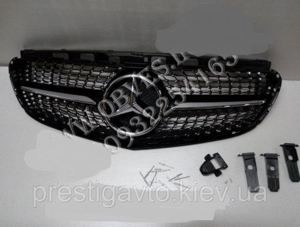 Решетка радиатора Mercedes E-class W212 2013-2016 стиль Diamond (Black)
Цвет сет. . фото 4