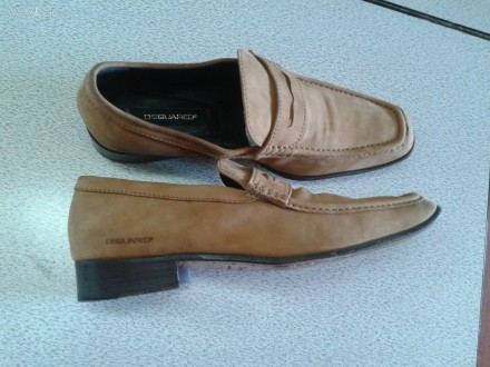 Мужские туфли loafer penny DSQUARED2 летние,нубук песочного цвета, легкие как та. . фото 4